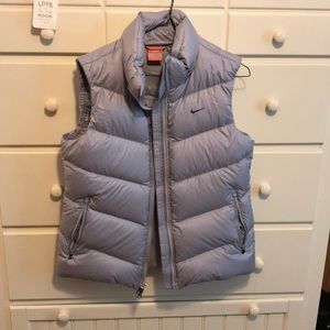 Nike light grey puffer vest.